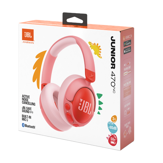 新品未開封　JBL JUNIOR 470NC ピンク ワイヤレスヘッドホン JBL Junior 470NC | Fones de ouvido infantis over-ear sem fios com
